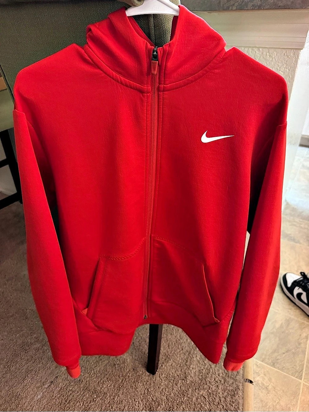 Nike Pro Dri-FIT Full Zip Hoodie in Red